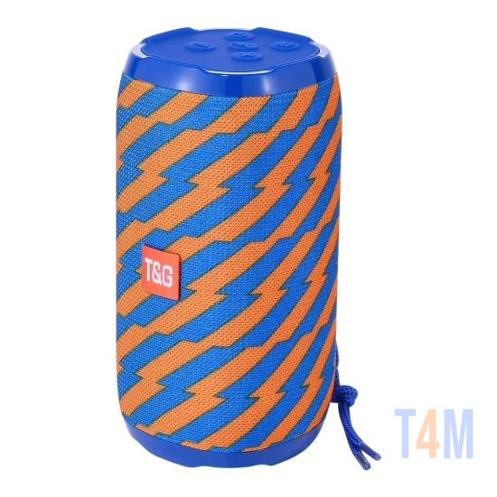 COLUNA DE SOM PORTÁTIL TG-152 AUX/USB/CARTÃO DE MEMÓRIA AZUL/LARANJA